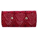 Embroidered Red Cloth with Cardboard Bangle Box