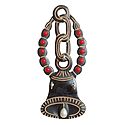 Wood Carved Bell with 3 Hooks Key Hanger - Wall Hanging