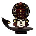 Decorated Wooden Kathakali Face on Boat