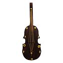 Wooden Violin with 4 Hooks Key Hanger - Wall Hanging