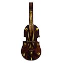 Wooden Violin with 3 Hooks Key Hanger - Wall Hanging