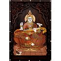 Saraswati - Wood Inlaid Wall Hanging