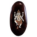 Dancing Ganesha - Inlaid Wood Wall Hanging