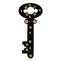 Key Shaped Key Rack with Five Hooks - Wall Hanging