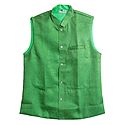 Mens Green Sleeveless Jacket