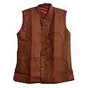 Mens Dark Brown Sleeveless Jacket