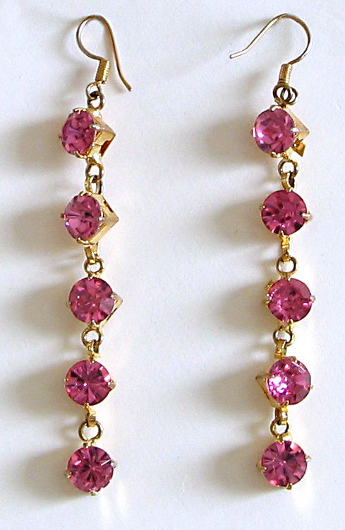 Hot Pink Glass Chandelier Earrings – Mariquita Masterson