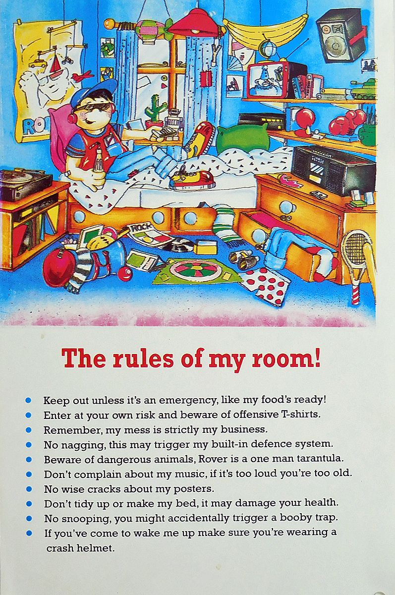 My room rules poster