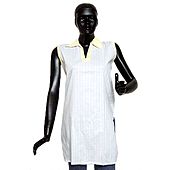 Striped White Short Kurta