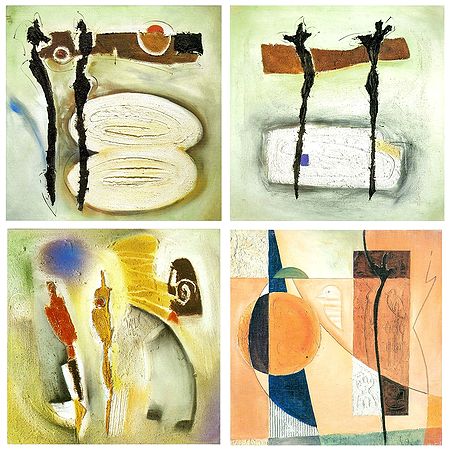 Set of 4 Abstract Posters