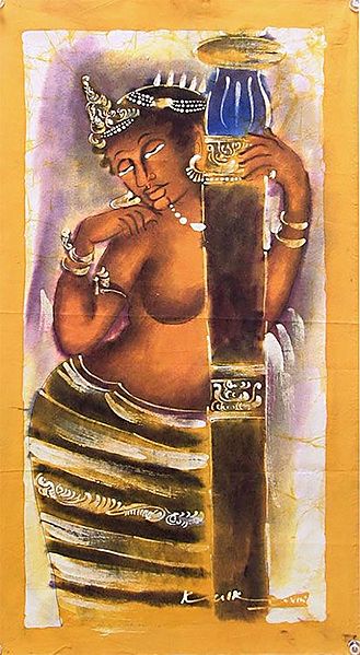 Beautiful Woman from Ajanta Cave Paintings