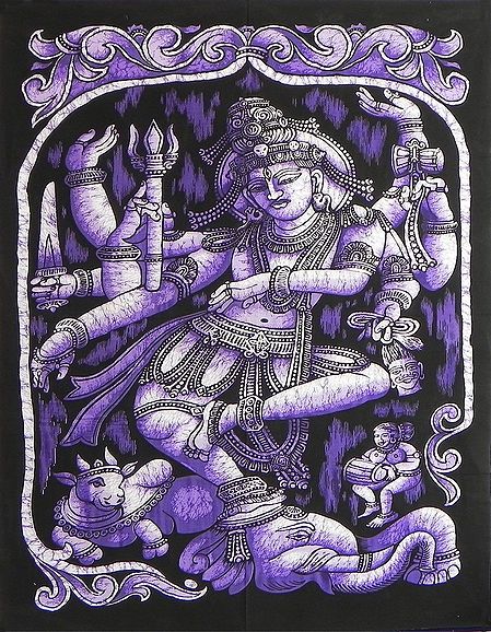 Nataraja - The Cosmic Dancer - Printed Batik