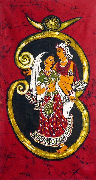 Radha Krishna on Om