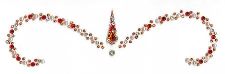 Red and White Stone Studded Bridal Decoration