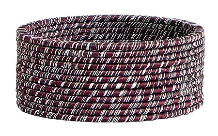 Dark Brown with White Thread Bangles