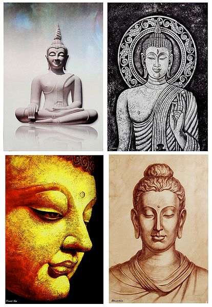Lord Buddha - Set of 4 Posters