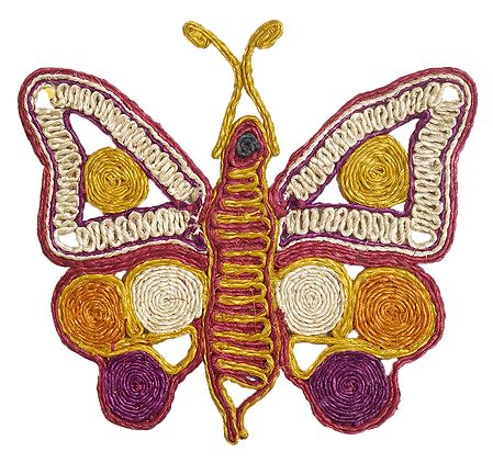 Multicolor Banana Fibre Butterfly - Wall Hanging