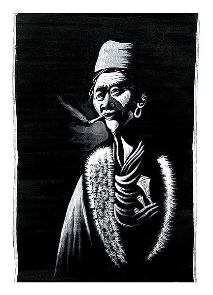 Hill Tribal - Painting on Cotton Cloth