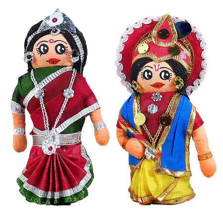 Yashoda Krishna Doll - Set of of 2 Cloth Dolls