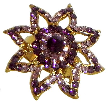 Faux Amethyst Adjustable Ring