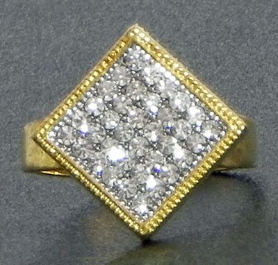 Faux Zirconia Adjustable Ring