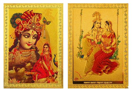 Radha Krishna - Set of 2 Metal Magnets