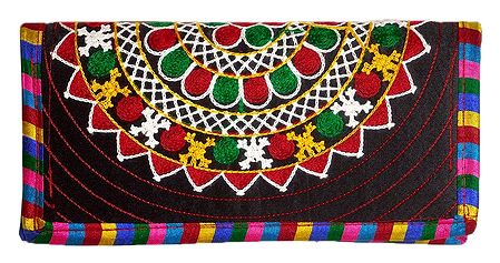 Embroidered Cloth Clutch Purse