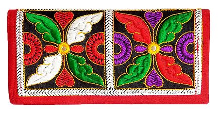 Embroidered Cloth Clutch Purse