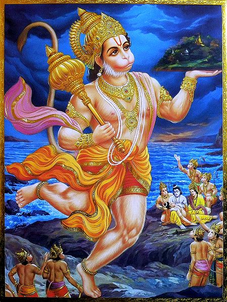Hanuman Carrying Gandhamadan Parvat