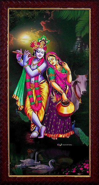 Radha Krishna -The Eternal Lovers - Wall Hanging