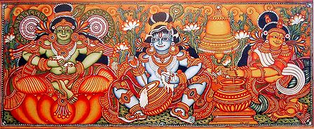 Krishna, Balaram and Yashoda