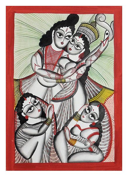 Radha Krishna with Gopinis