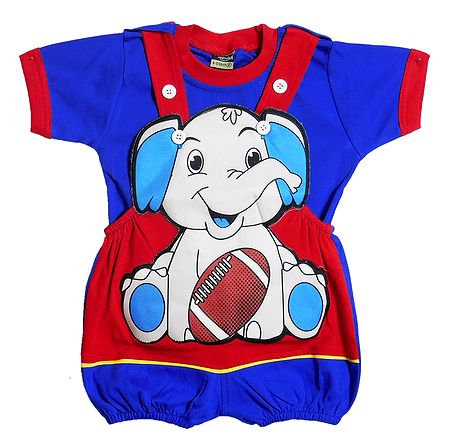 Jumbo the Elephant Dungaree Set for Baby Boys