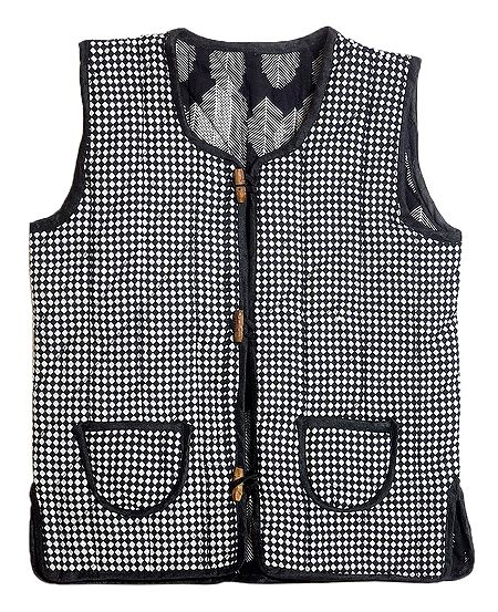 Reversible Printed Quilt Jacket with Pocket