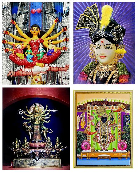 Sreenathji, Swaminarayan, Durga - Set of 3 Posters
