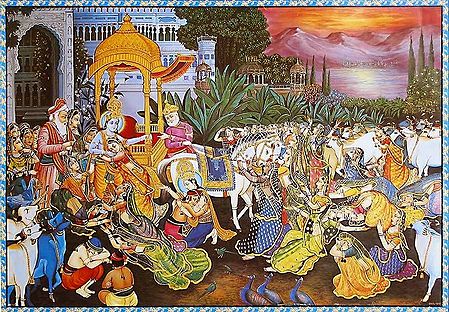 Krishna Leaving Vrindavan