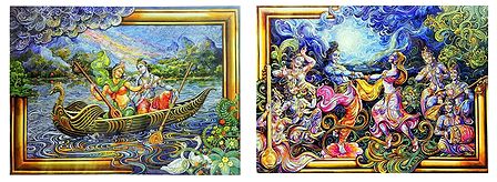 Radha Krishna - Set of 2 Posters