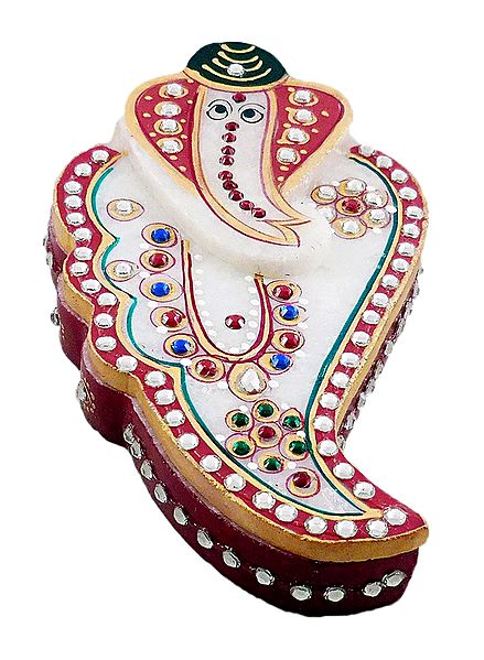 Marble Kumkum Container with Kalash
