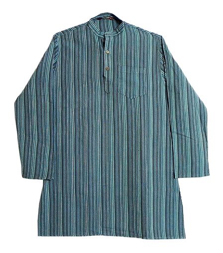 Multicolor Striped Full Sleeve Kurta for Men