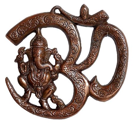 Ganesha Sitting on Om - Wall Hanging