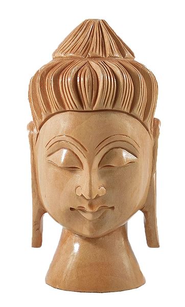 Wooden Buddha Head