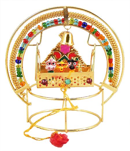 Metal Carving Temple Jhula with Jagannathdev