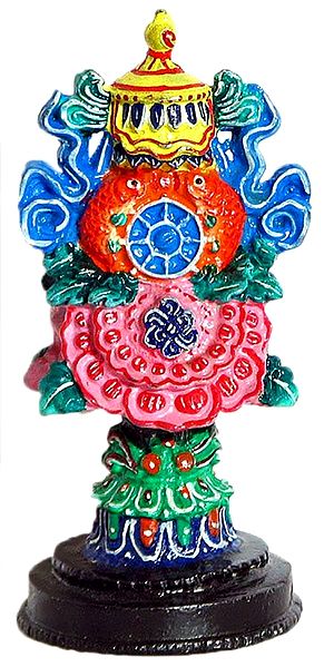 Buddhist Symbols in a Holy Stand