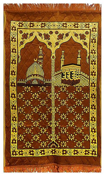 Brown Velvet Islamic Namaz Mat