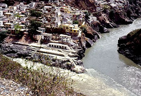 Confluence of Bhagirathi and Alakananda River, Uttarakhand, India