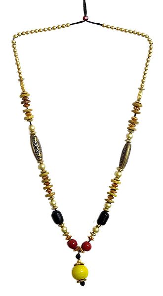 Multicolor Wheel Bead Necklace