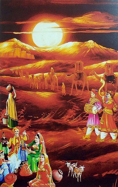 Rajasthani People in the Dessert