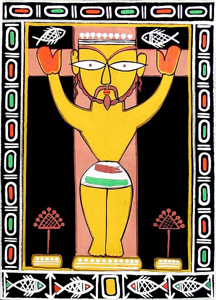 Jesus Christ - Photo Print of Jamini Roy Painting