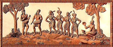 Santhal Dancers of West Bengal - Unframed Photo Print on Paper