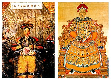 Empress Dowager Ci'xi Emperor Qianlong, China - Set of 2 Postcards